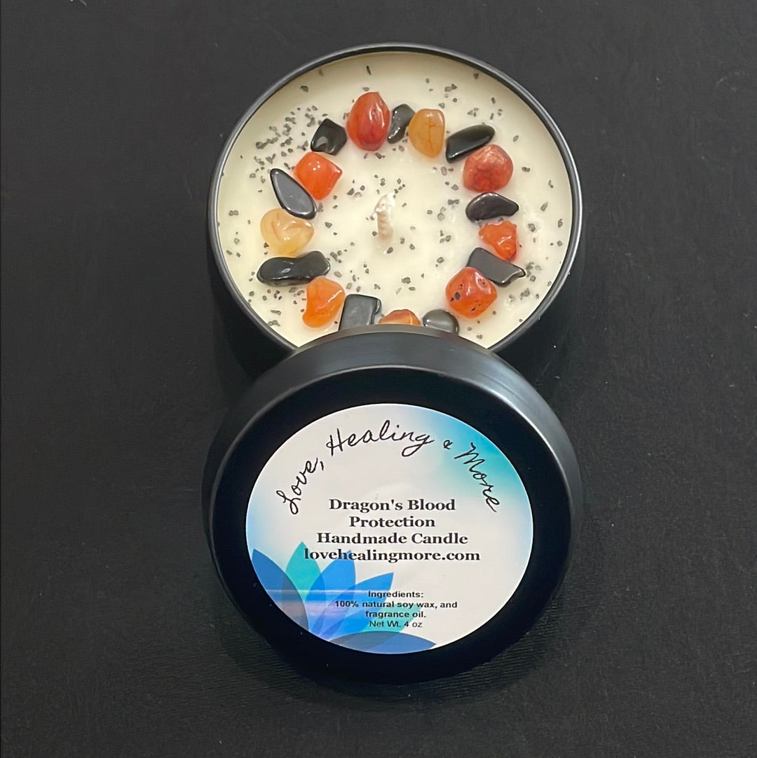 Handmade Reiki Infused Dragon's Blood Fragrance Candle