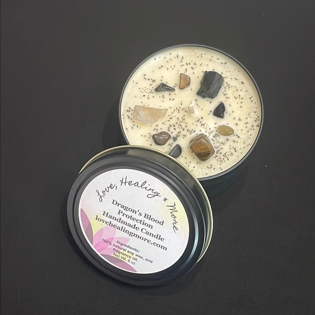 Handmade Reiki Infused Dragon's Blood Fragrance Candle