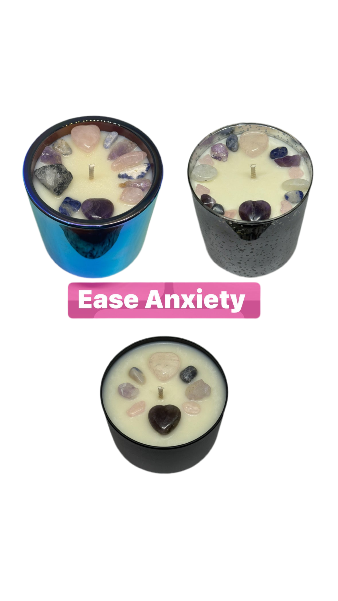 Bergamot & Honey - Reiki-Infused Ease Anxiety Candle for Stress Relief & Calm