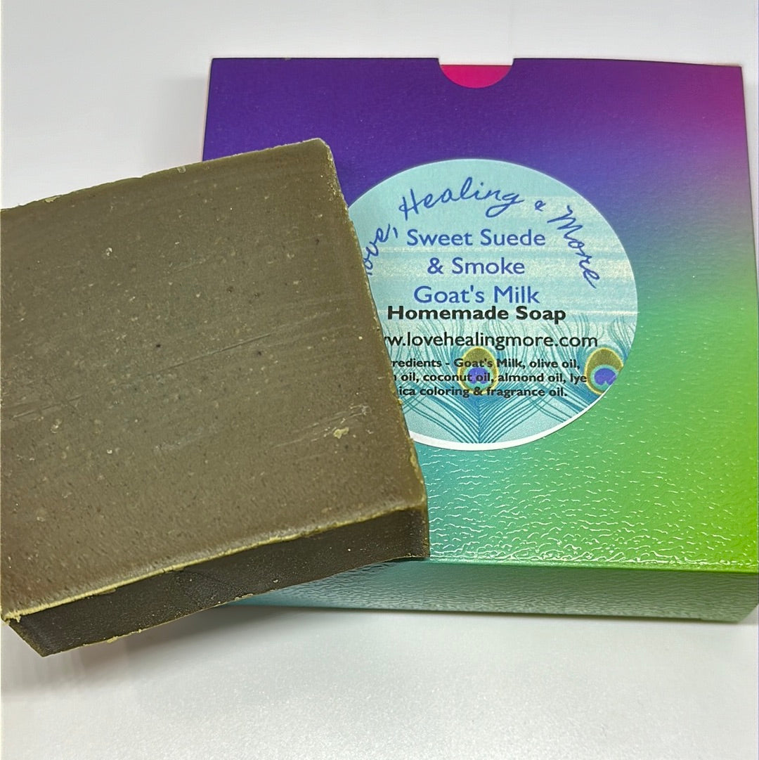 Handmade Sweet Suede & Smoke Fragrance Goat Milk Soap