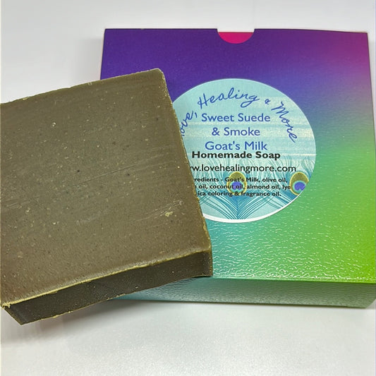 Handmade Sweet Suede & Smoke Fragrance Goat Milk Soap