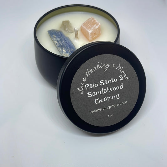 Clearing – Reiki-Infused Palo Santo Candle for Energetic Reset & Spiritual Protection