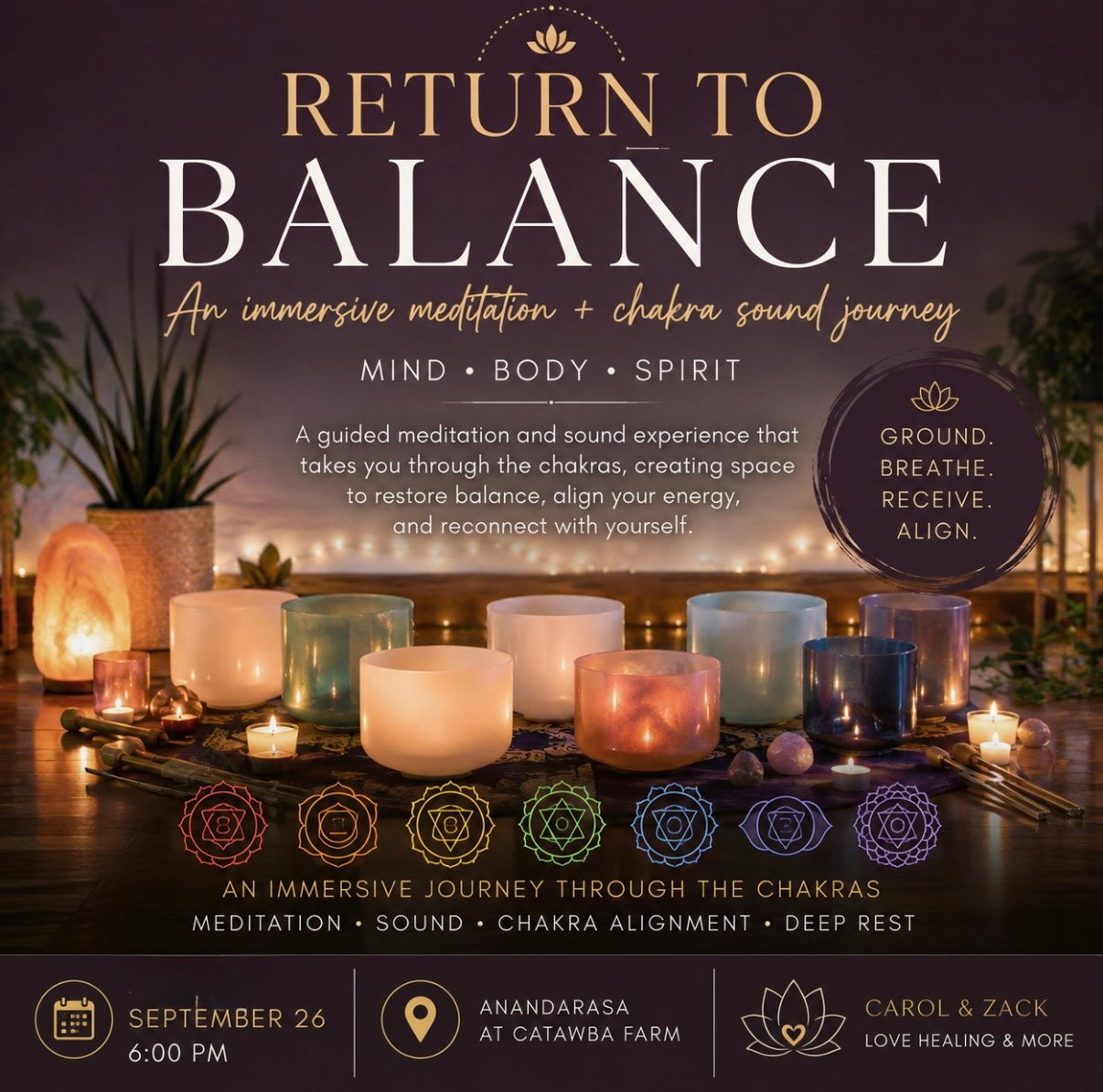 RETURN TO BALANCE | Meditation + Chakra Sound Journey