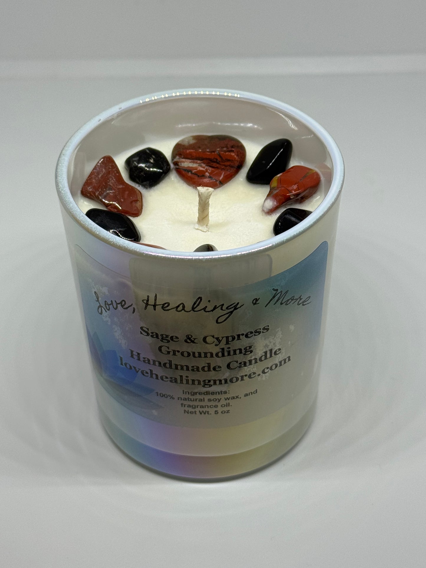 Grounding – Reiki-Infused Sage & Cypress Candle for Protection & Presence