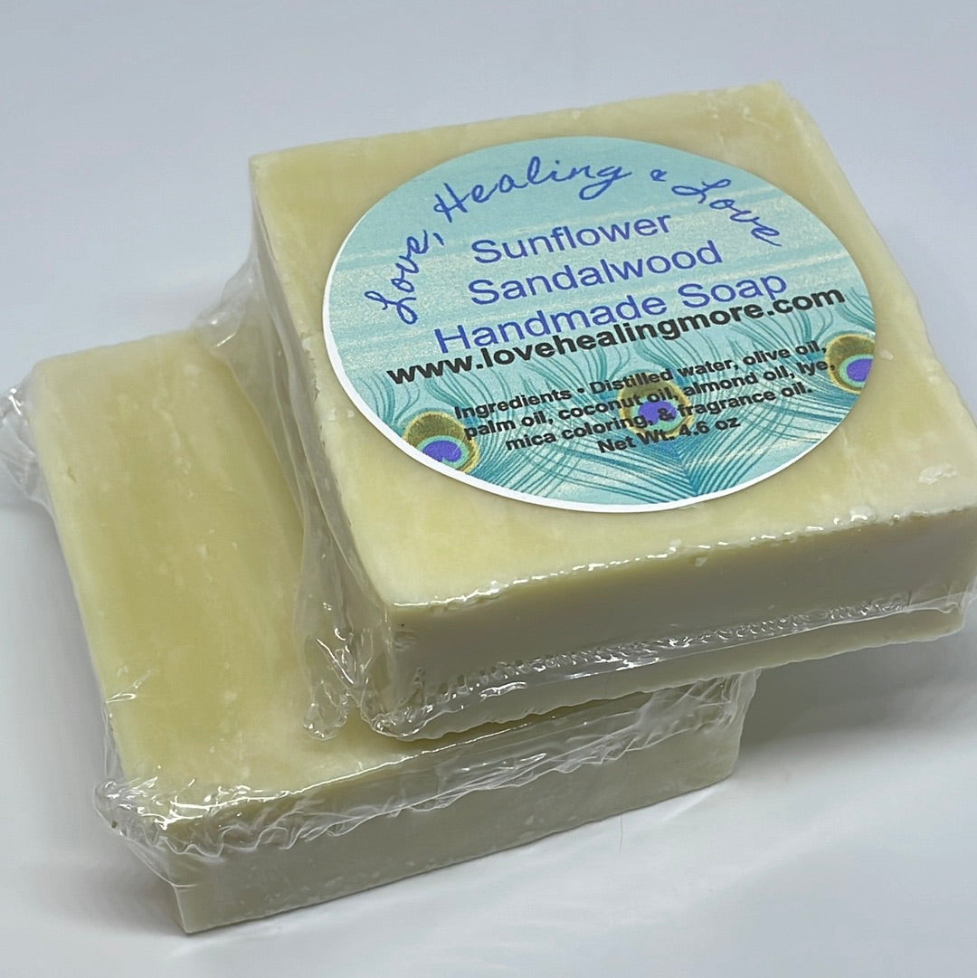 Handmade Sunflower Sandalwood Soap