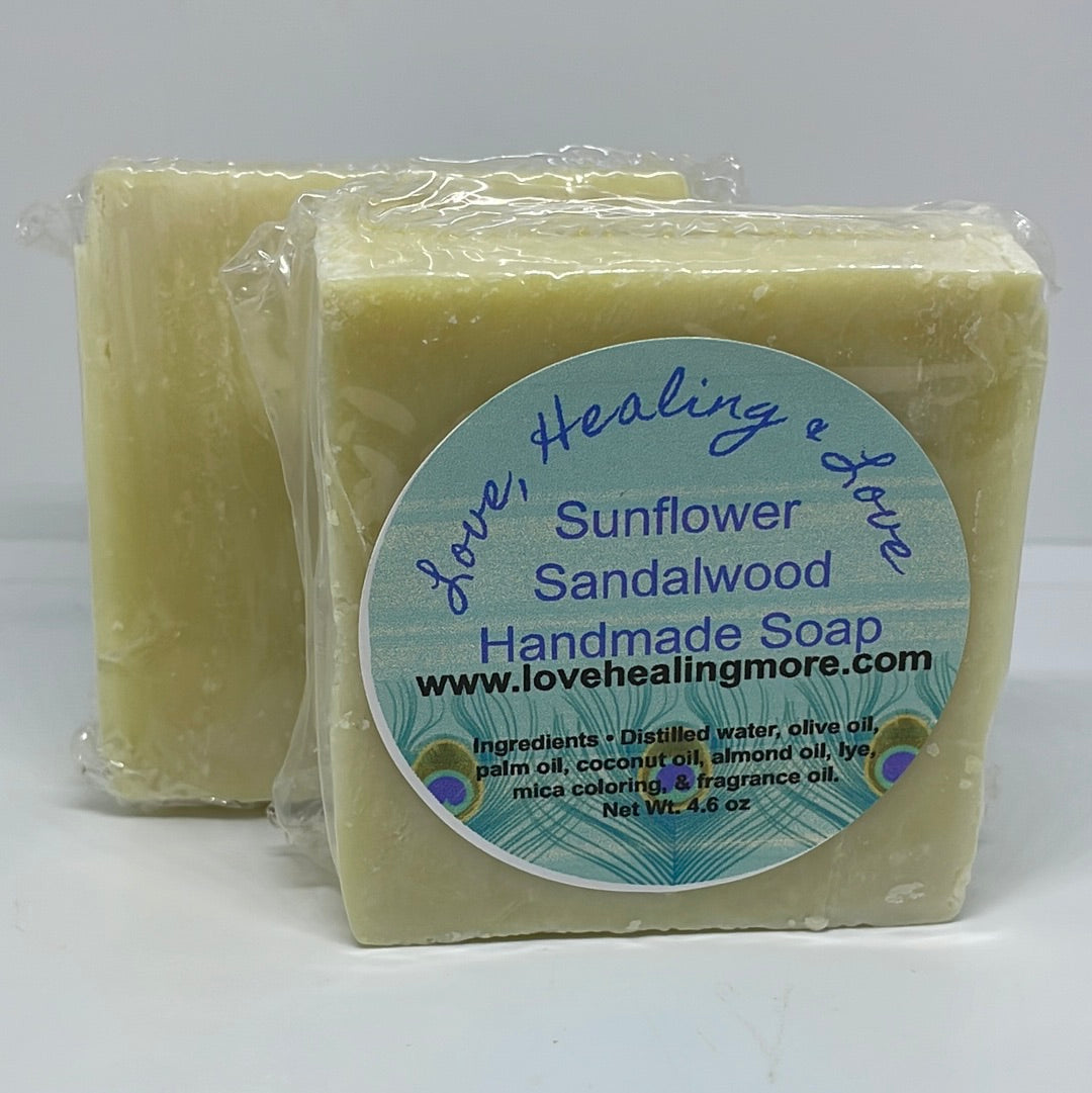 Handmade Sunflower Sandalwood Soap