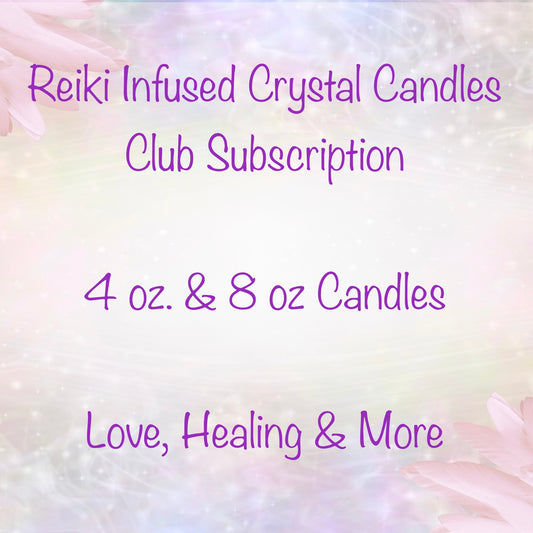 Reiki Infused Crystal Candle Subscription