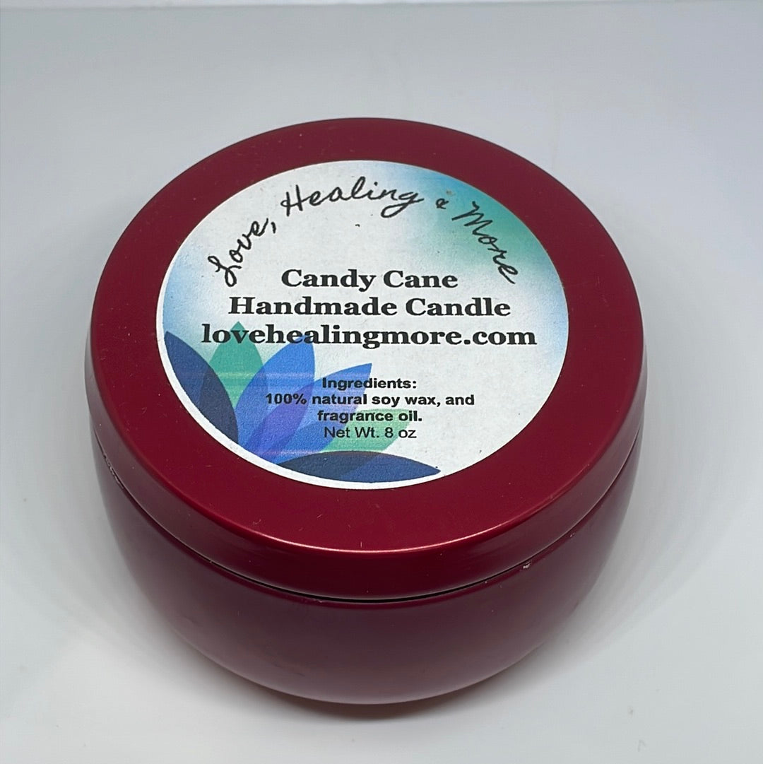 Handmade Candy Cane Fragrance Candle