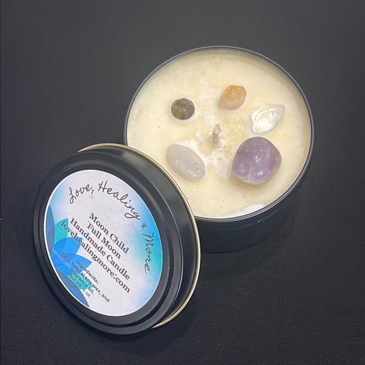 Handmade Reiki Infused Moon Child Fragrance Candle for Full Moon