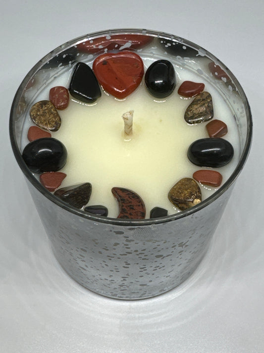Grounding – Reiki-Infused Sage & Cypress Candle for Protection & Presence