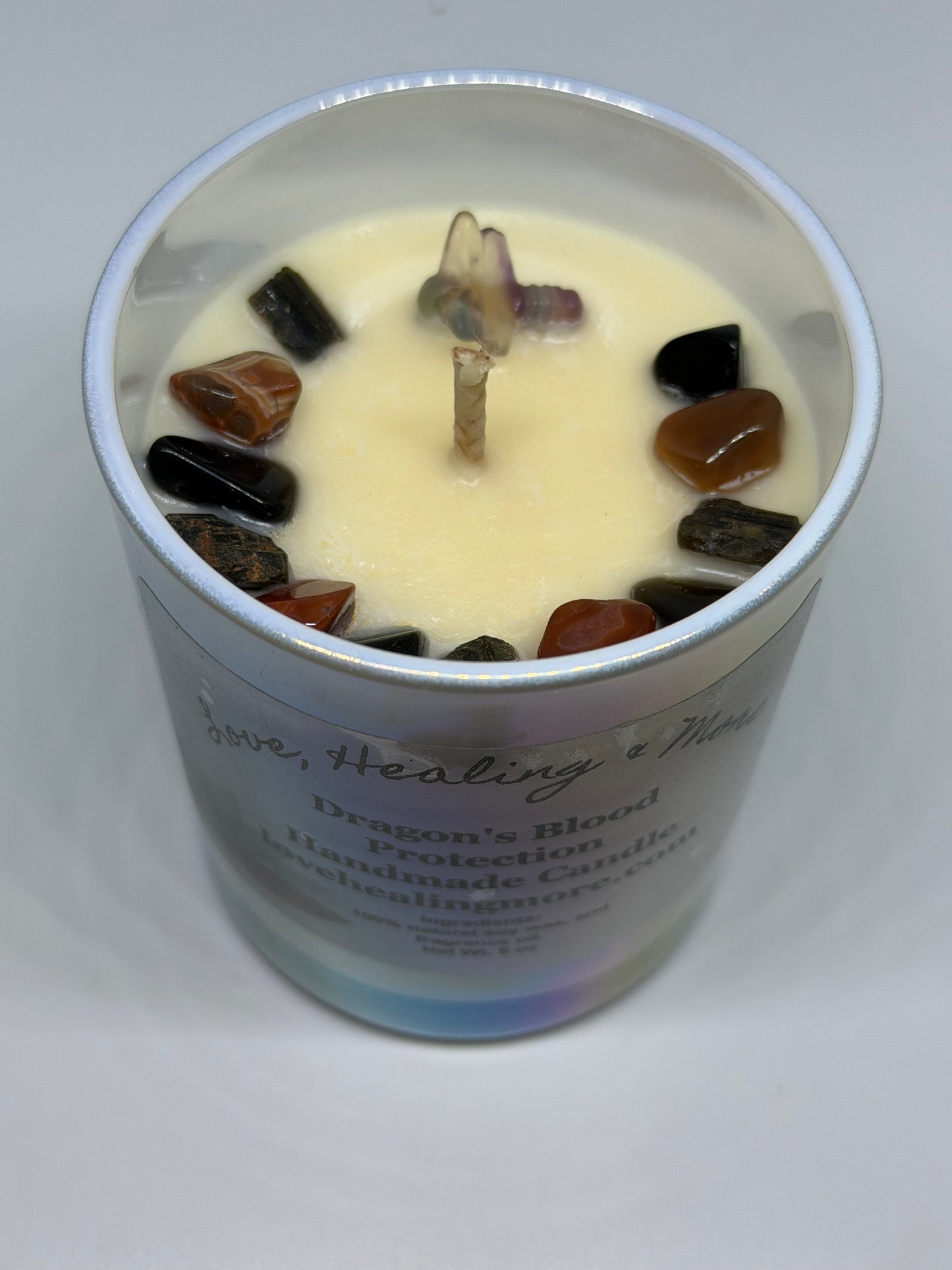 Dragon’s Blood – Reiki-Infused Protection & Power Candle