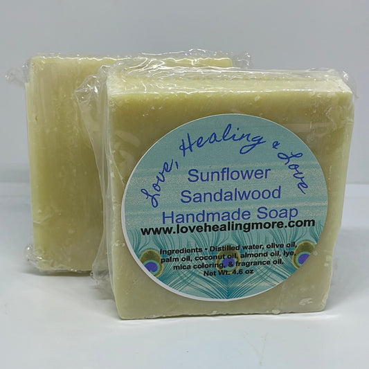 Handmade Sunflower Sandalwood Soap