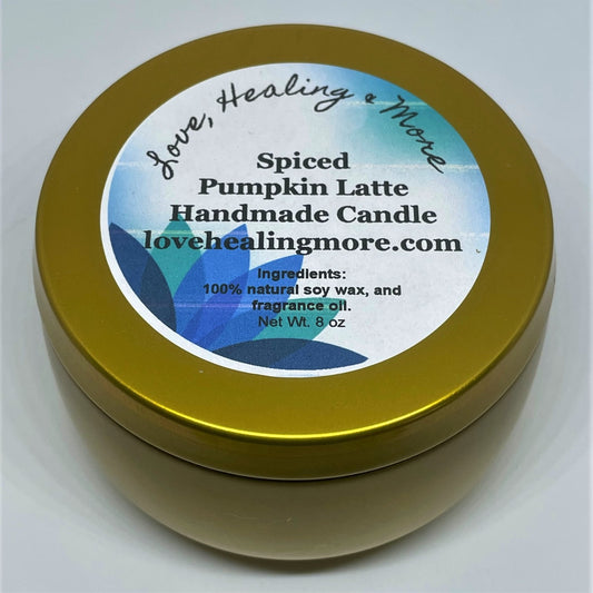 Handmade 8 oz. Spiced Pumpkin Latte Fragrance Candle