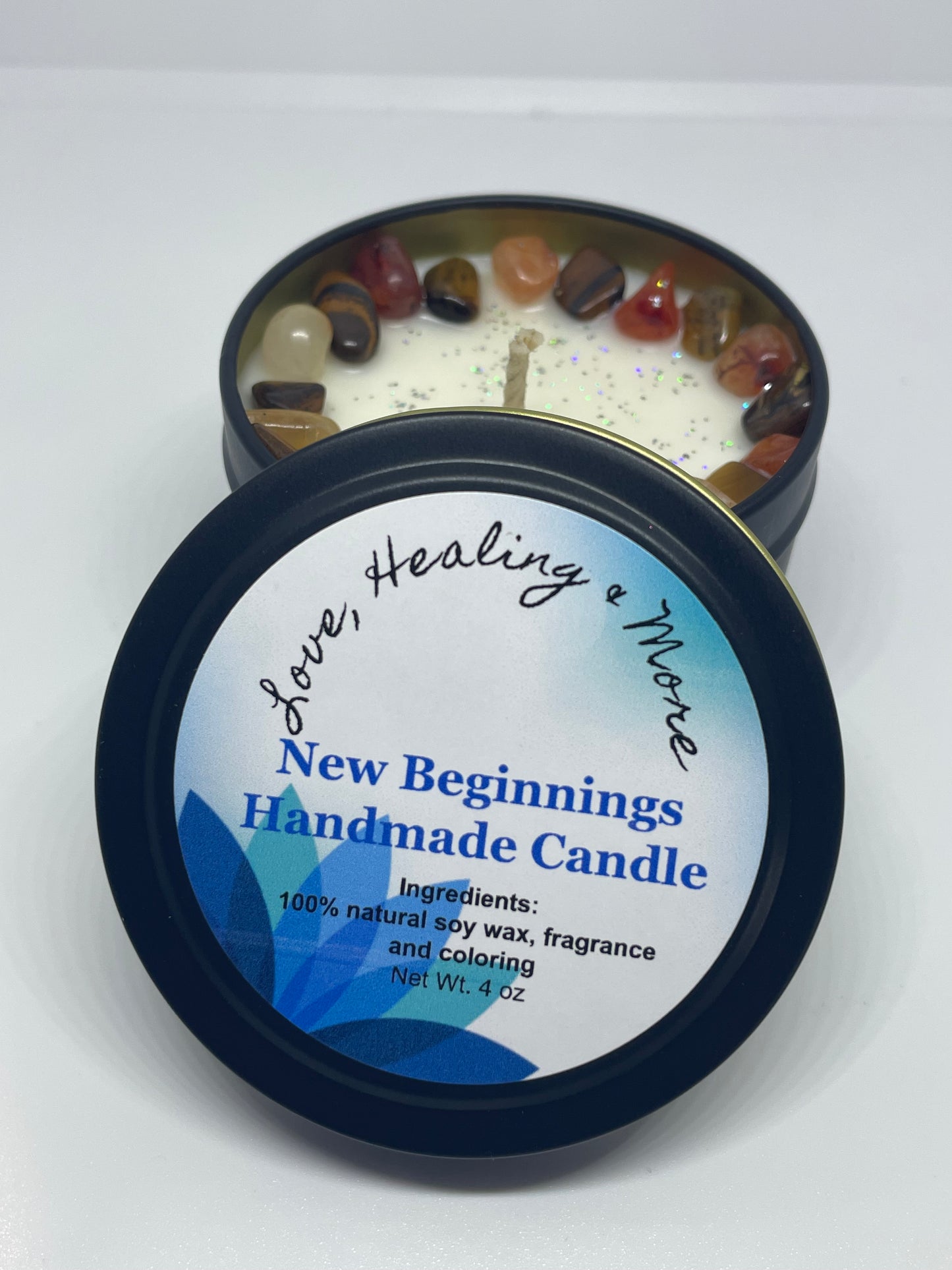 Handmade 4 oz. and 8 oz. Reiki Infused New Beginnings Fragrance Candle