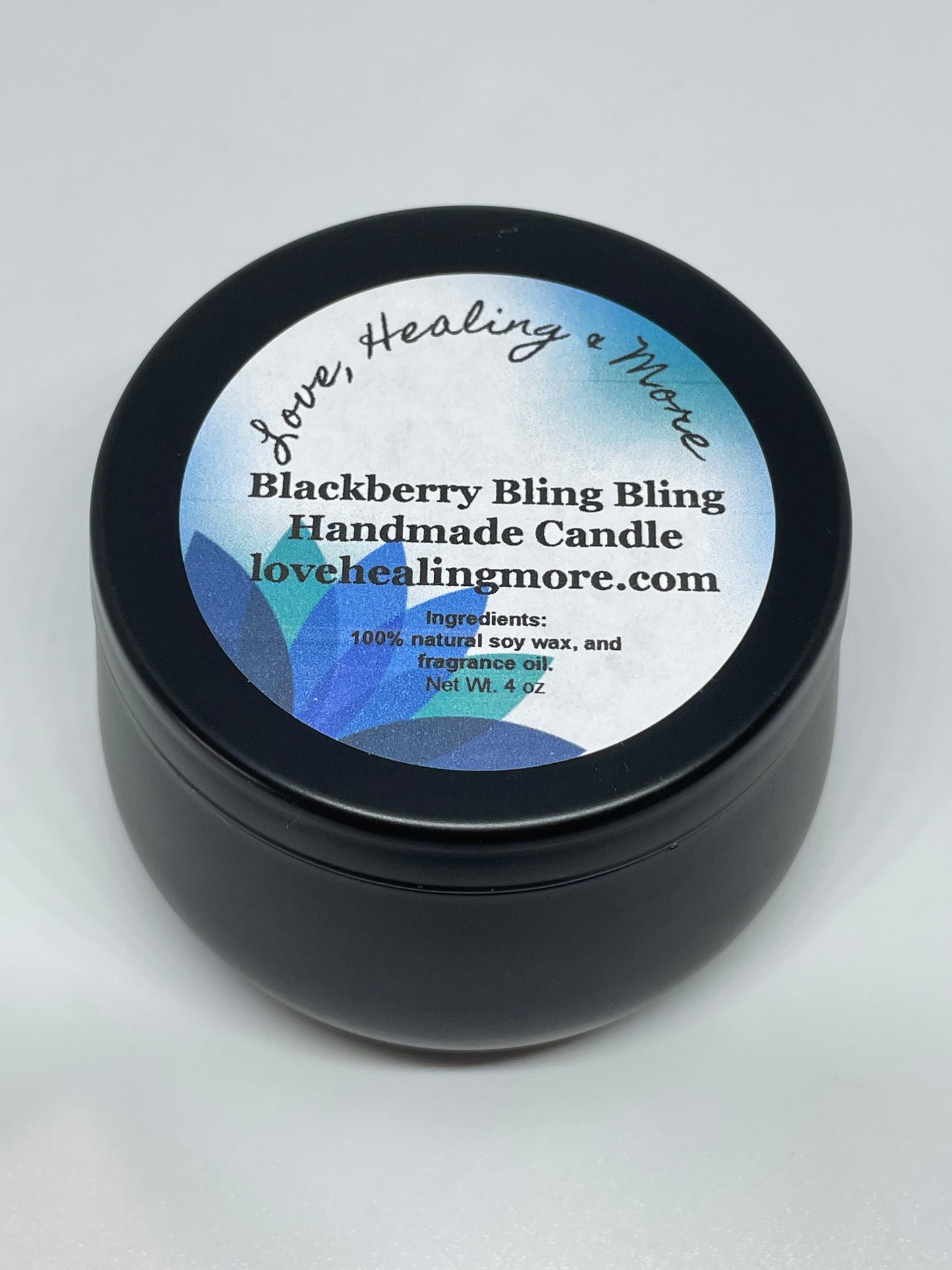 Handmade 4 oz. Blackberry Bling Bling Soy Candle