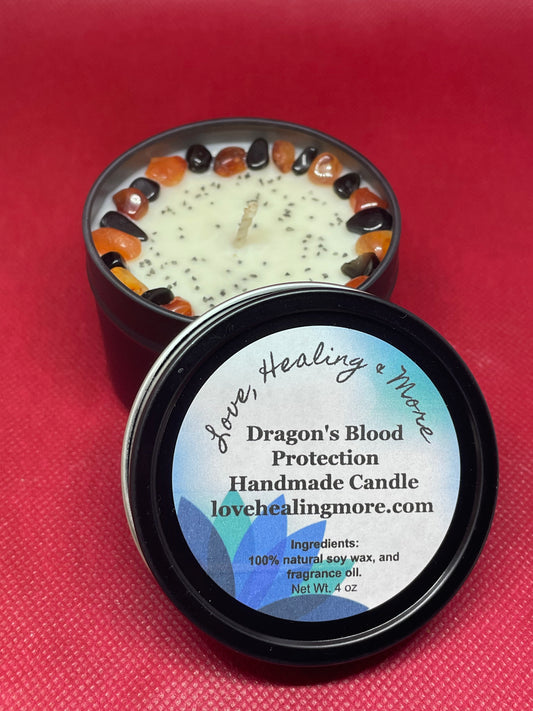 Handmade Reiki Infused Dragon's Blood Fragrance Candle